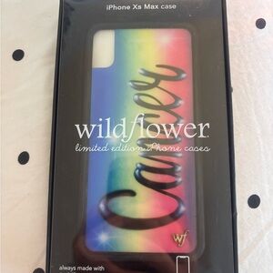 Wildflower zodiac sign iPhone XS  Max Case - Rainbow Gradient